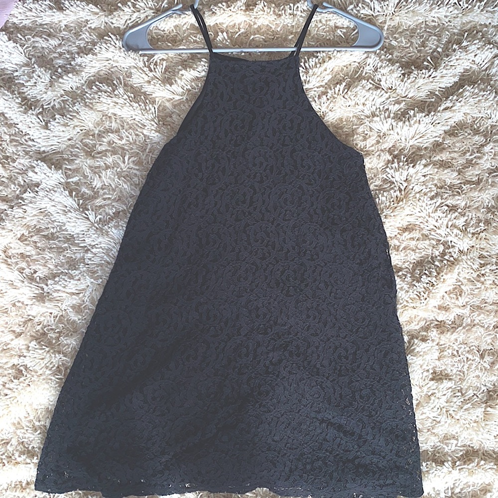 Small black mini laced dress